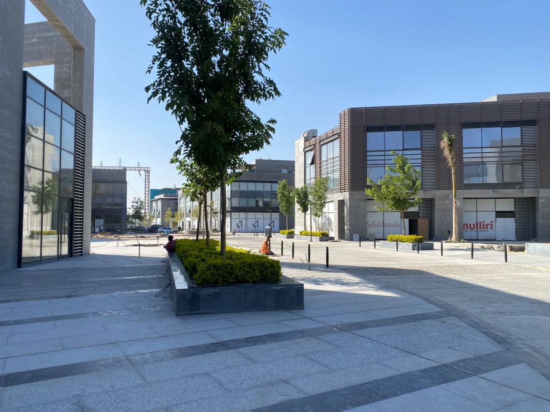 The retail street by day